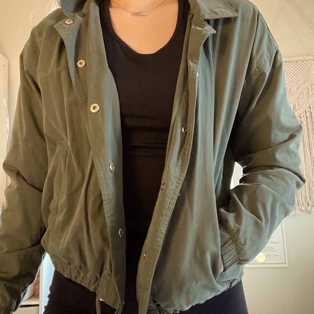 Army green fall jacket